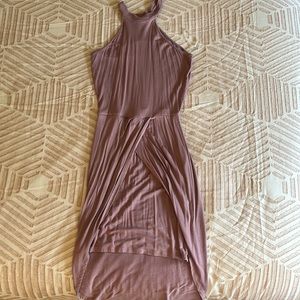 Hi-low mauve dress